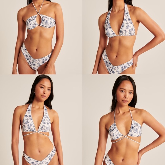 LAST CHANCE - Abercrombie Bikini Multiway Bralette Tall-Side High-Leg Cheeky - Picture 3 of 14